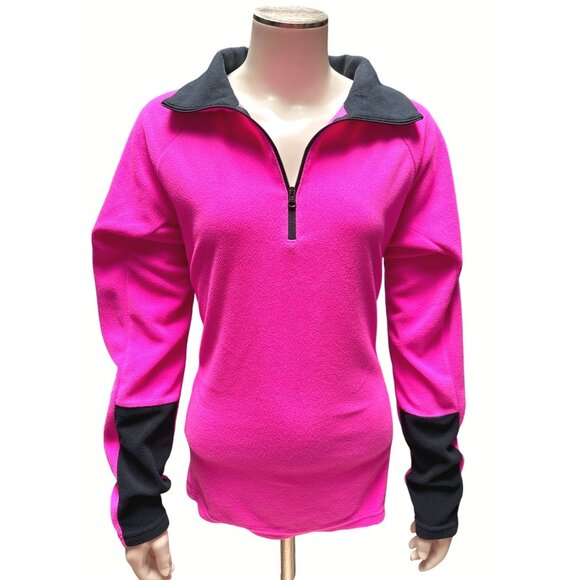 Columbia Tops - Columbia Womens Pink Fleece Zip Up Pullover Size M Breast Cancer Ribbon